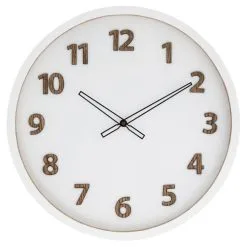 Amalfi Charlie Wall Clock White, Natural & Black 41.5 X 5 X 41.5 Cm