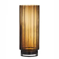 Amalfi Zaira Vase 14x14x35cm Amber