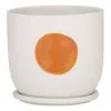 Rogue Rocio Pot Orange & White 19 X 19 X 18 Cm 2 Rogue Rocio Pot Orange & White 19 X 19 X 18 Cm -Deals Bedding Store SP 633724