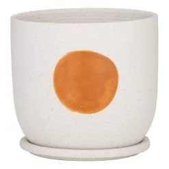 Rogue Rocio Pot Orange & White 19 X 19 X 18 Cm