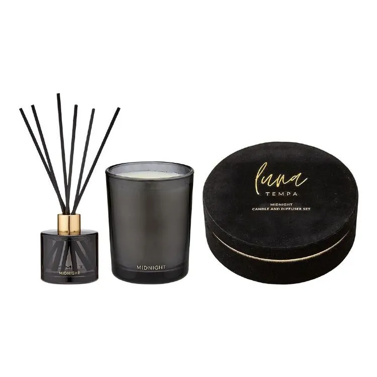 Tempa Luna Midnight Mini Candle & Diffuser Gift Set 3 Tempa Luna Midnight Mini Candle & Diffuser Gift Set