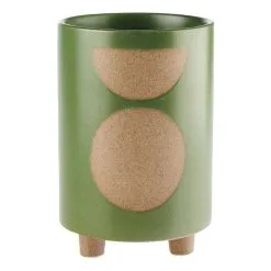 Linen House 20cm Planter Pot Elm Green