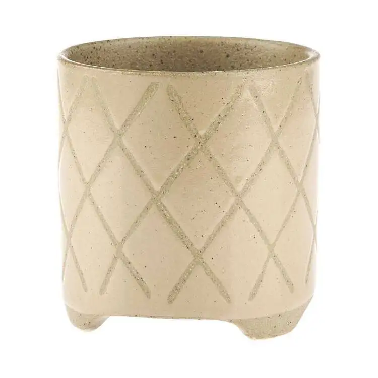 Linen House 16cm Planter Pot Estrada Caramel 3 Linen House 16cm Planter Pot Estrada Caramel