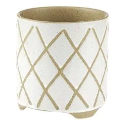 Linen House 16cm Planter Pot Estrada White
