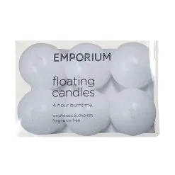 Emporium Set Of 6 Float Candle 4.5cm White
